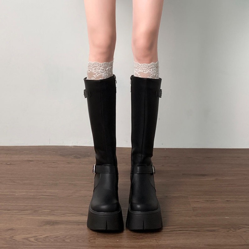 Botas clásicas negras para muj - Leather Classic Strap reseña y precio